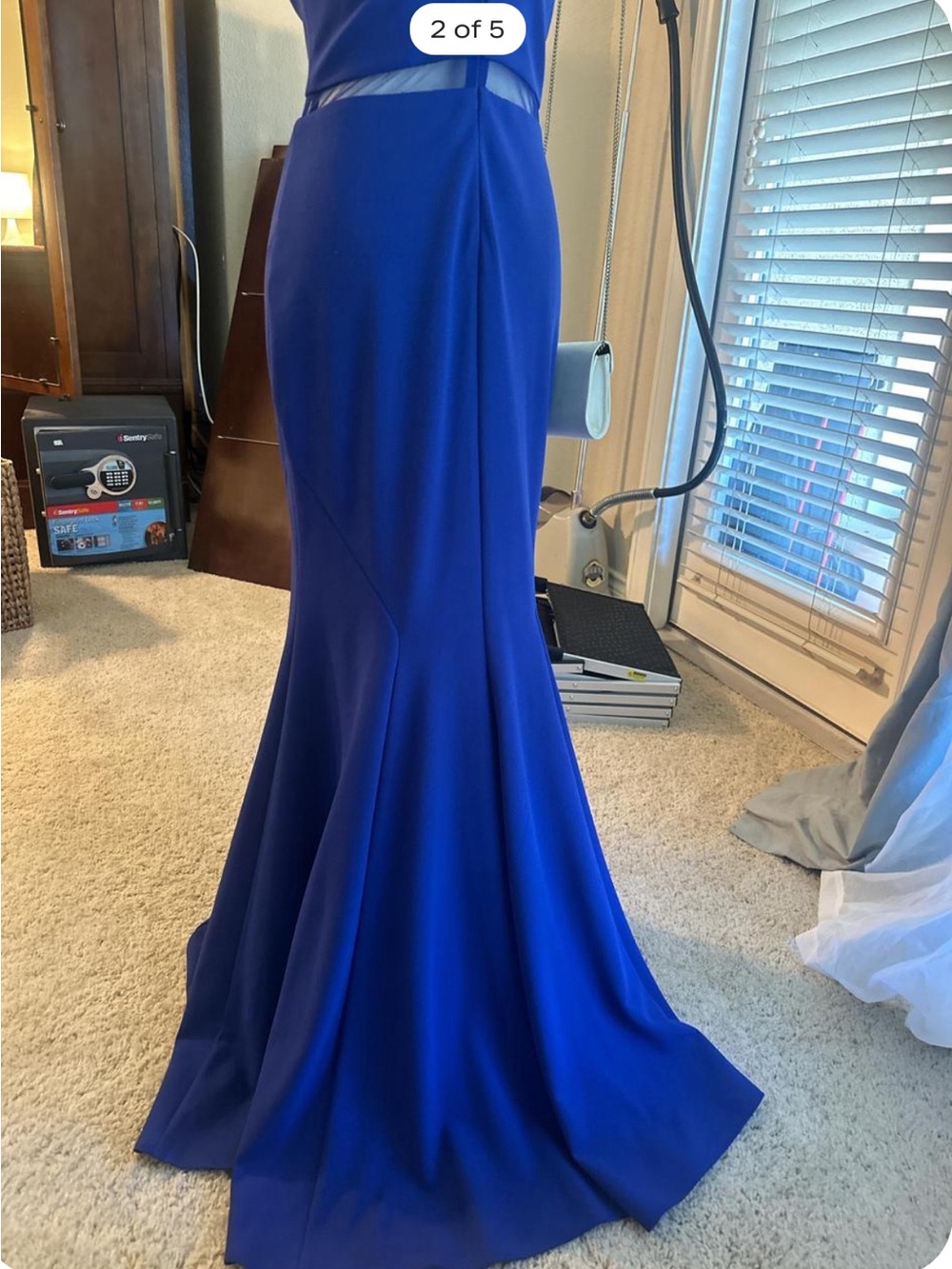 Royal Blue Cutout Mermaid Prom Dress